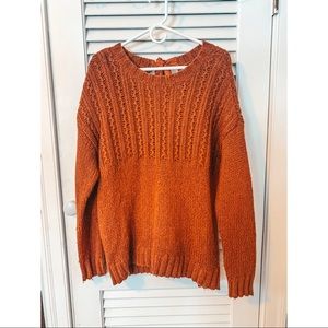 Cozy Red Sweater w/ Open Back by American Eagle